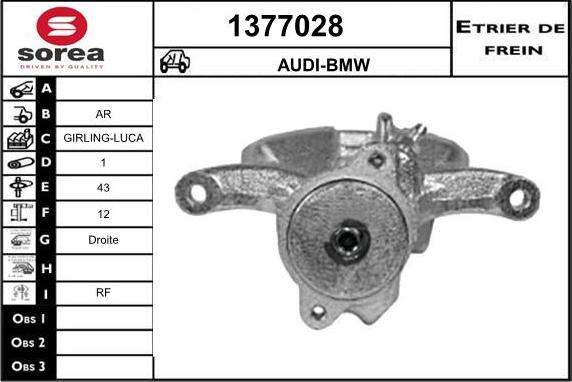 SNRA 1377028 - Тормозной суппорт autosila-amz.com