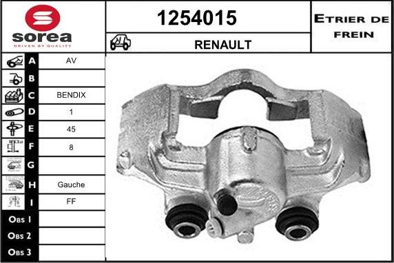 SNRA 1254015 - Тормозной суппорт autosila-amz.com