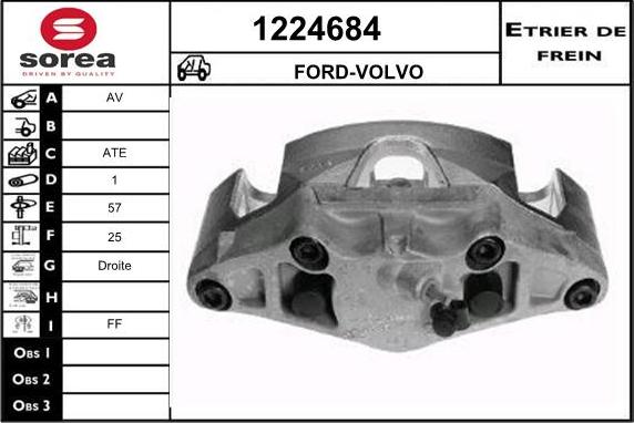 SNRA 1224684 - Тормозной суппорт autosila-amz.com