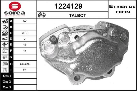 SNRA 1224129 - Тормозной суппорт autosila-amz.com