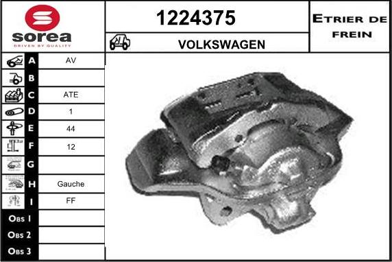 SNRA 1224375 - Тормозной суппорт autosila-amz.com