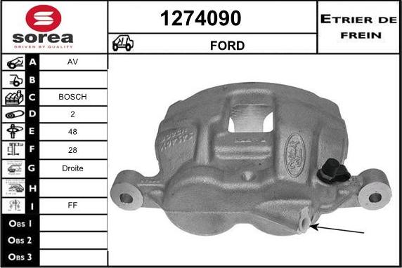 SNRA 1274090 - Тормозной суппорт autosila-amz.com