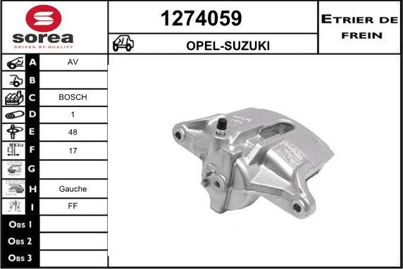 SNRA 1274059 - Тормозной суппорт autosila-amz.com