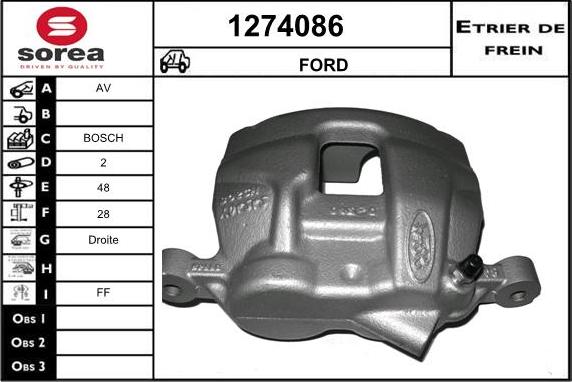 SNRA 1274086 - Тормозной суппорт autosila-amz.com