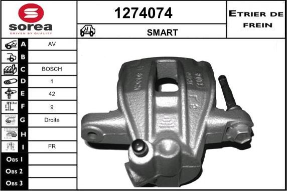 SNRA 1274074 - Тормозной суппорт autosila-amz.com