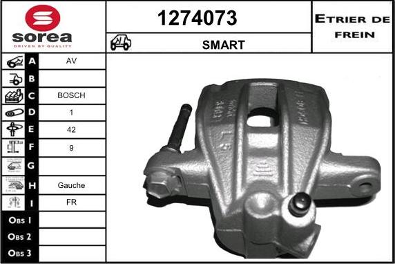 SNRA 1274073 - Тормозной суппорт autosila-amz.com