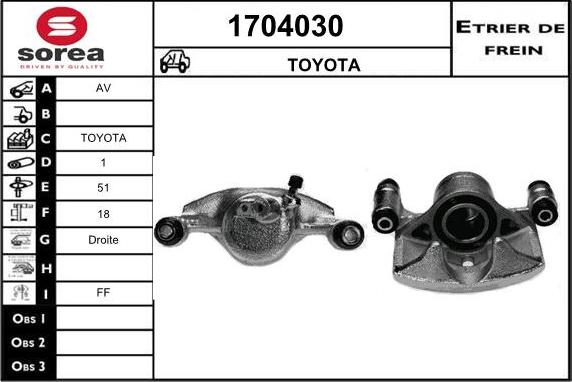 SNRA 1704030 - Тормозной суппорт autosila-amz.com