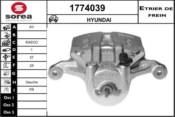 SNRA 1774039 - Тормозной суппорт autosila-amz.com