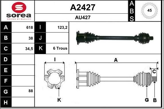 SNRA A2427 - Приводной вал autosila-amz.com