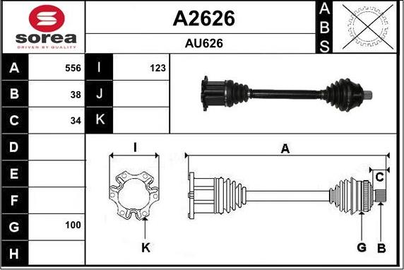 SNRA A2626 - Приводной вал autosila-amz.com