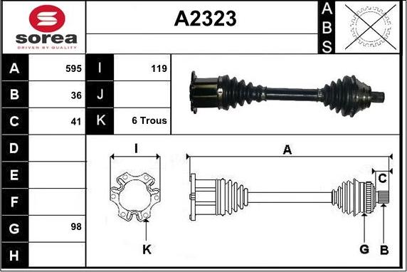 SNRA A2323 - Приводной вал autosila-amz.com