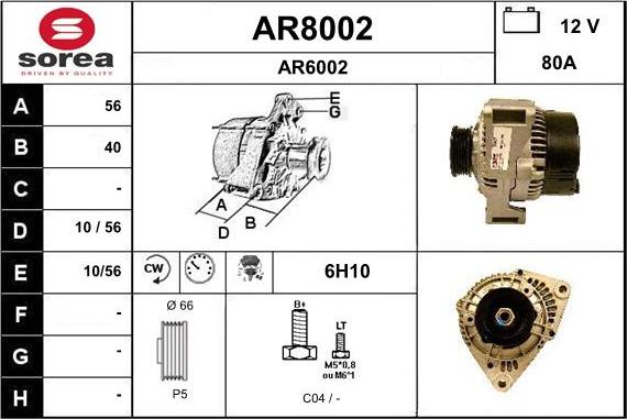 SNRA AR8002 - Генератор autosila-amz.com