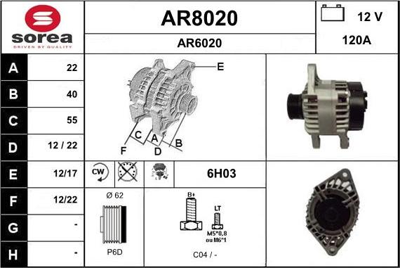 SNRA AR8020 - Генератор autosila-amz.com
