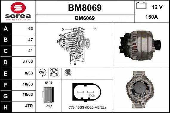 SNRA BM8069 - Генератор autosila-amz.com