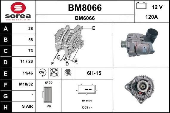SNRA BM8066 - Генератор autosila-amz.com