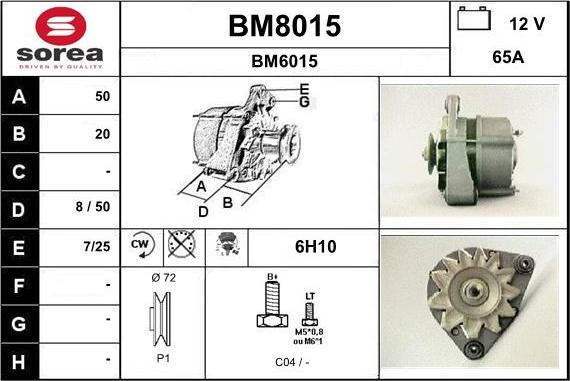 SNRA BM8015 - Генератор autosila-amz.com