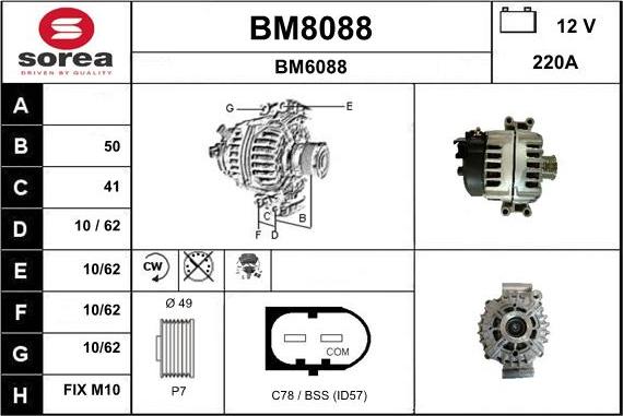 SNRA BM8088 - Генератор autosila-amz.com