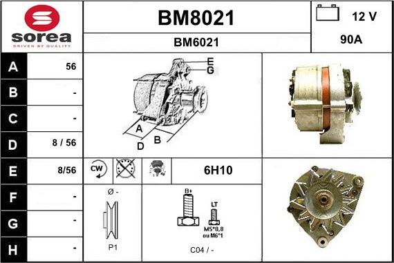 SNRA BM8021 - Генератор autosila-amz.com