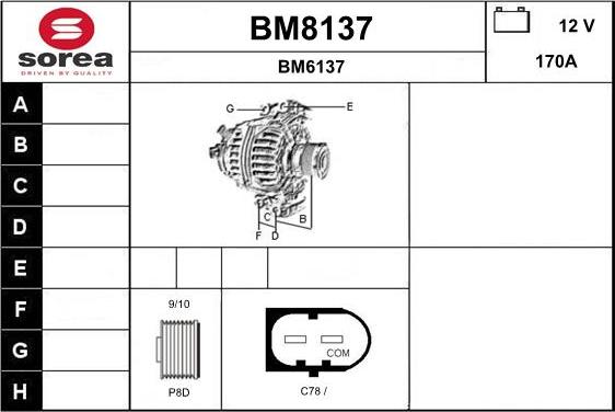 SNRA BM8137 - Генератор autosila-amz.com