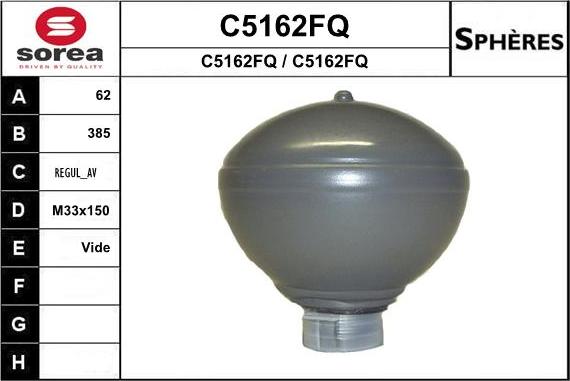 SNRA C5162FQ - Гидроаккумулятор, подвеска / амортизация autosila-amz.com