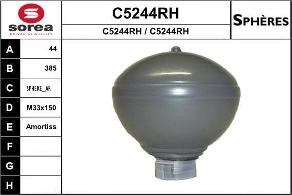 SNRA C5244RH - Гидроаккумулятор, подвеска / амортизация autosila-amz.com