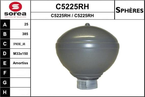 SNRA C5225RH - Гидроаккумулятор, подвеска / амортизация autosila-amz.com