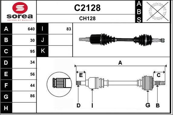 SNRA C2128 - Приводной вал autosila-amz.com