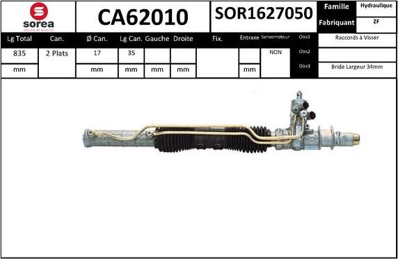 SNRA CA62010 - Рулевой механизм, рейка autosila-amz.com