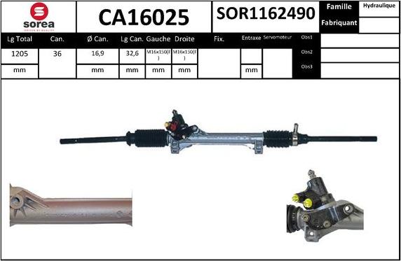 SNRA CA16025 - Рулевой механизм, рейка autosila-amz.com