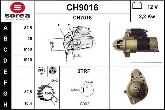 SNRA CH9016 - Стартер autosila-amz.com