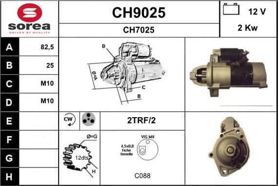 SNRA CH9025 - Стартер autosila-amz.com