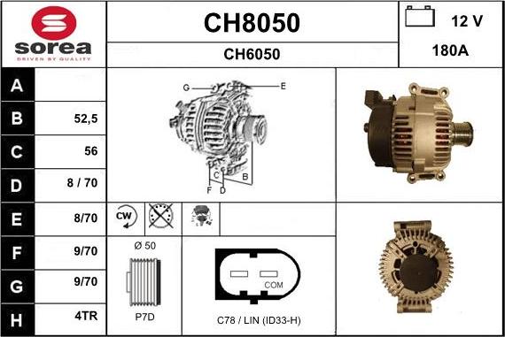 SNRA CH8050 - Генератор autosila-amz.com