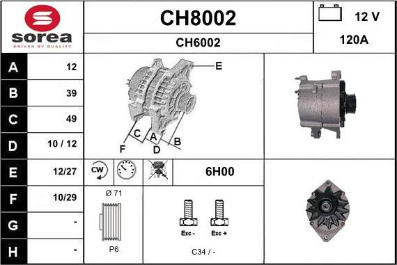 SNRA CH8002 - Генератор autosila-amz.com