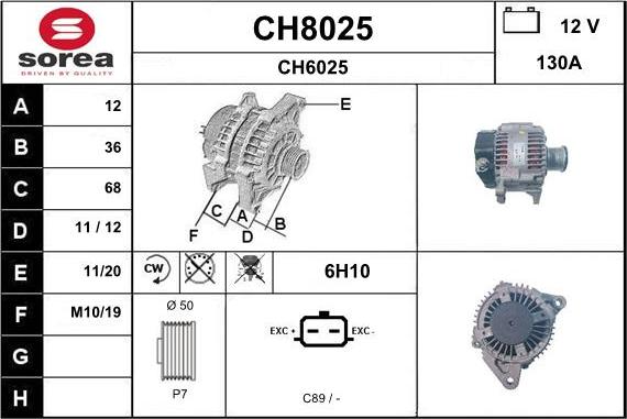 SNRA CH8025 - Генератор autosila-amz.com