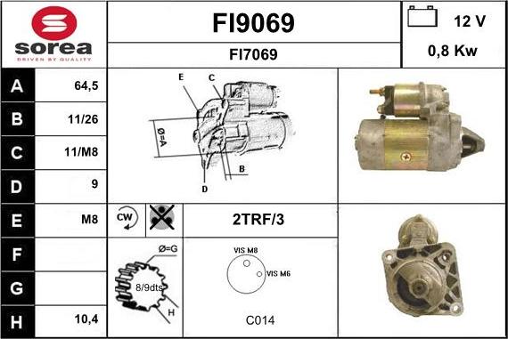 SNRA FI9069 - Стартер autosila-amz.com