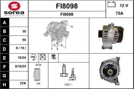 SNRA FI8098 - Генератор autosila-amz.com