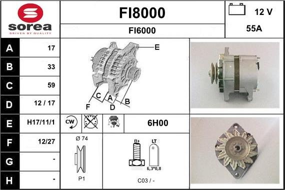 SNRA FI8000 - Генератор autosila-amz.com