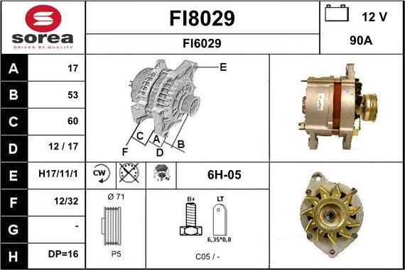 SNRA FI8029 - Генератор autosila-amz.com