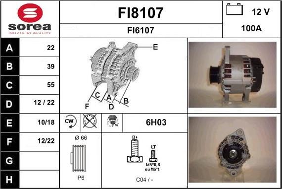 SNRA FI8107 - Генератор autosila-amz.com