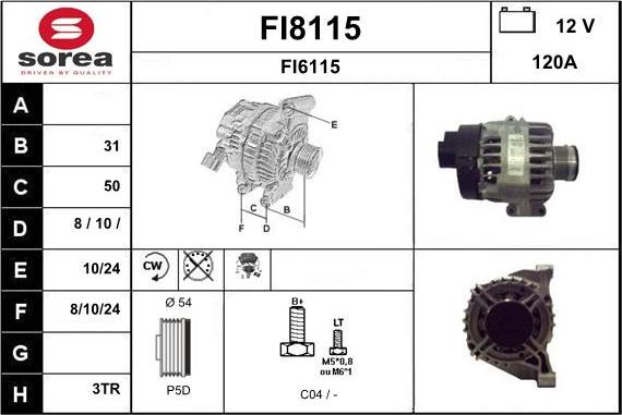 SNRA FI8115 - Генератор autosila-amz.com