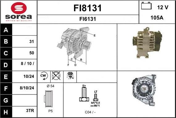 SNRA FI8131 - Генератор autosila-amz.com