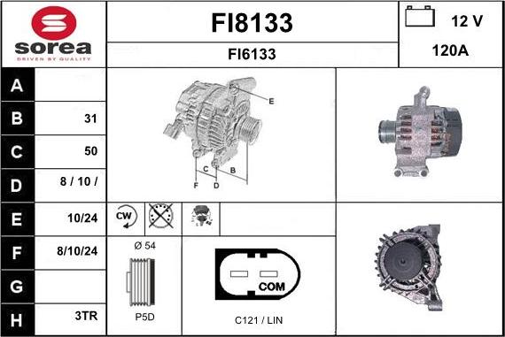 SNRA FI8133 - Генератор autosila-amz.com