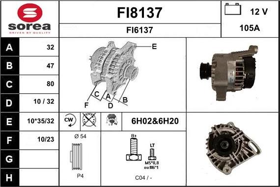 SNRA FI8137 - Генератор autosila-amz.com