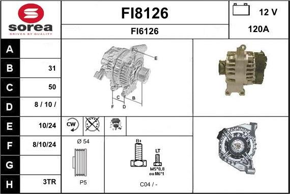 SNRA FI8126 - Генератор autosila-amz.com