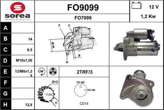 SNRA FO9099 - Стартер autosila-amz.com