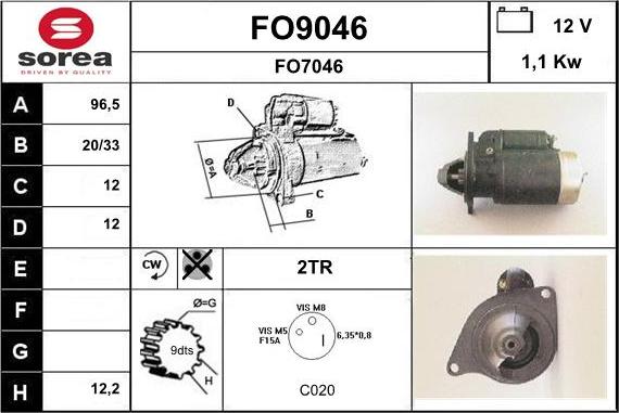 SNRA FO9046 - Стартер autosila-amz.com