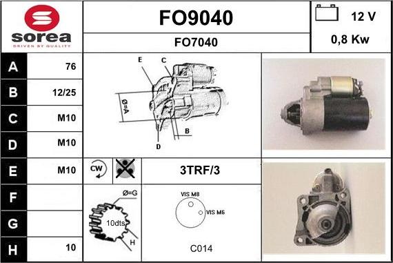 SNRA FO9040 - Стартер autosila-amz.com