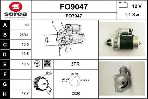 SNRA FO9047 - Стартер autosila-amz.com