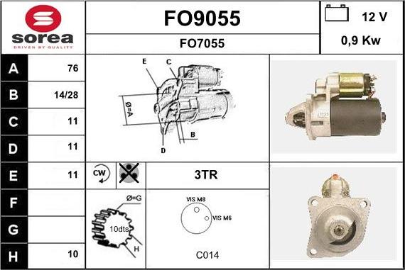 SNRA FO9055 - Стартер autosila-amz.com