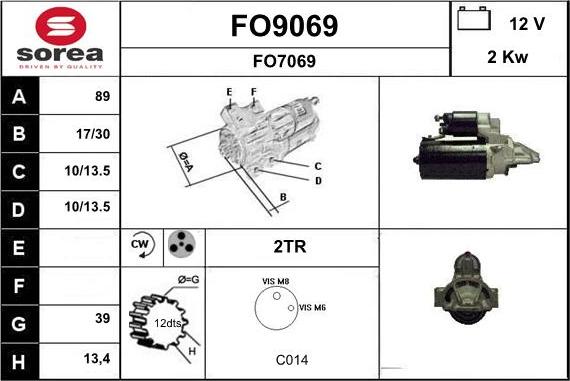 SNRA FO9069 - Стартер autosila-amz.com